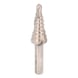 HSS step drill bit, extra short, D: 4-12 mm, 9 steps - HSS step drill extra short - 1