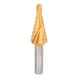 HSS-TiN step drill bit, extra short, D: 4-12 mm, 9 steps - HSS-TiN step drill extra short - 1