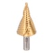 KS TOOLS HSS-TiN step drill bit, extra short, D: 4-30 mm, 14 steps - HSS-TiN step drill extra short - 1
