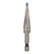 1/4 inch HSS step drill bit, D: 4-12 mm, 9 steps - 1/4 inch HSS step drill bit - 1