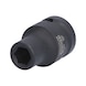 KS TOOLS 1/2 inch hex power socket, short, 9 mm on hanger - 1/2 inch hex power socket - 1