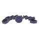 Replacement sanding pads, D:50 mm, strip wheel purple, pack of 10 - Grinding pads - 1