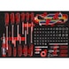 1/4-inch socket wrench and screwdriver set in insert, 105 pieces - Multifunctional tool - 1