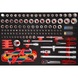 1/4 inch, 1/2 inch socket wrench set in foam insert, 137 pieces - Socket wrench (set) - 1