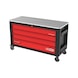 PERFORMANCEplus P40 BLACK/RED Workshop trolley with 4 drawers - PERFORMANCEplus workshop trolley - 1