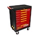 ECOline BLACK/RED/YELLOW workshop trolley with 7 drawers - ECOline workshop trolley - 1