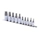 1/4 inch, 3/8 inch TXPlus bit socket set, 10-piece, IP10-IP60 - Bit sockets - 1