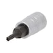 1/2 inch TX socket with end hole, TB25 on hanger - 1/2 inch Torx bit socket - 1
