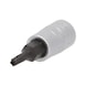 1/2 inch TX socket with end hole, TB27 on hanger - 1/2 inch Torx bit socket - 1