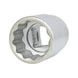 3/4 inch 12-point socket, short, 30 mm - 3/4 inch 12-point socket - 1