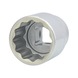 3/4 inch 12-point socket, short, 36 mm - 3/4 inch 12-point socket - 1