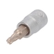 1/4 inch bit socket for TX screws with ball head, T25 - 1/4 inch socket bit for Torx screws with ball head - 1