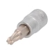 1/4 inch bit socket for TX screws with ball head, T27 - 1/4 inch socket bit for Torx screws with ball head - 1