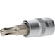 1/4 inch bit socket for TX screws with ball head, T30 - 1/4 inch socket bit for Torx screws with ball head - 1