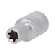 1/4 inch TX E socket, E6 on hanger - 1/4 inch Torx E socket - 1