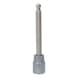 3/8 inch hex socket bit socket with ball head, long, 7 mm - 3/8 inch hex socket bit - 1