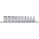 1/4 inch 12-point socket set, 10 pieces - 12-point socket set - 1