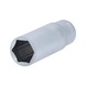 KS TOOLS 1/4 Zoll Sechskant-Stecknuss, lang, 1/2 Zoll - 1/4 Zoll Sechskant-Stecknuss - 1