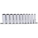3/8 inch CHROMEplus 12-point socket set, long, 11-piece 8-19 mm - CHROMEplus 12-point socket set - 1