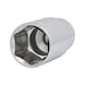 1/2 inch CHROMEplus hex socket, long, 30 mm on hanger - 1/2 inch CHROMEplus hex socket - 1