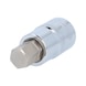 1/2 inch CHROMEplus bit socket hexagon socket, short, 13 mm - 1/2 inch CHROMEplus bit socket hexagon socket - 1