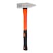 KS TOOLS EDELSTAHL Schlosserhammer mit Fiberglasstiel, 1500g - EDELSTAHL Schlosserhammer - 1