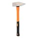 KS TOOLS EDELSTAHL Schlosserhammer mit Fiberglasstiel, 2000g - EDELSTAHL Schlosserhammer - 1