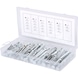 Assortment of locking pins, D: 5-12 mm, 21 sizes, 60 pieces - Bolts, split pins, wedges (other) - 1