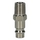 Metal plug nipple, 1/4 inch male thread, Europe - Plug nipple (compressed air tool accessory) - 1
