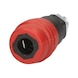 2-stage compressed air safety coupling, 1/4 inch - 2-stage compressed air safety coupling - 1
