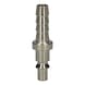 Metal plug nipple with hose nozzle, D: 10 mm, 58 mm - Plug nipple (compressed air tool accessory) - 1