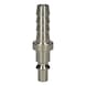 Metal plug nipple with hose nozzle, D: 10 mm, 58.5 mm - Plug nipple (compressed air tool accessory) - 1
