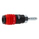 KS TOOLS 3-in-1 universal compressed air safety coupling, 9 mm with hose nozzle - 3-in-1 universal compressed air safety coupling - 1