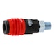 3-in-1 universal compressed air safety coupling with 1/4 inch AG - 3-in-1 universal compressed air safety coupling - 1