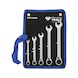Ratchet ring spanner set, 5-piece, reversible, 8 - 19 mm - Ratchet ring spanner set - 1