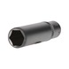 1/4 inch hex socket, long version, 10 mm - 1/4 inch hex socket - 1