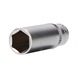 1/4 inch hex socket, long version, 12 mm - 1/4 inch hex socket - 1