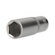 3/8 inch hex socket, long version, 15 mm - 3/8 inch hex socket - 1