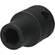 1/2 inch hex power socket 10 mm, short - 1/2 inch power bit socket - 1