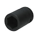 1/2 inch hex power socket 15 mm, short - 1/2 inch power bit socket - 1