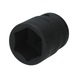 1/2 inch hex power socket 22 mm, short - 1/2 inch power bit socket - 1