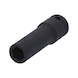 1/2 inch hex power socket, 12 mm, long - 1/2 inch power bit socket - 1
