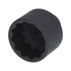 KS TOOLS 1/2 inch power socket, twelve-point, 36 mm, short - 1/2 inch 12-point heavy-duty socket - 1