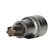 1/2 inch RIBE socket bit, 55 mm long, M10 - 1/2 inch RIBE bit socket - 1