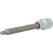 KS TOOLS 1/2 inch hexagon socket bit socket, 140 mm long, 6 mm - 1/2 inch hexagon socket bit socket - 1