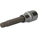 1/2 inch multi-tooth bit socket, 100 mm long, M10 - 1/2 inch multi-tooth bit socket - 1