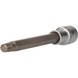 KS TOOLS 1/2 inch multi-tooth socket, 140 mm long, M9 - 1/2 inch multi-tooth bit socket - 1