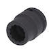 3/4 inch power socket, twelve-point, 24 mm, short - 3/4 inch heavy-duty socket, twelve-point - 1