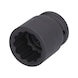 3/4 inch power socket, twelve-point, 32 mm, short - 3/4 inch heavy-duty socket, twelve-point - 1
