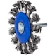 Disc brush, braided, D: 75 mm with 6 mm shank - Brushes - 1